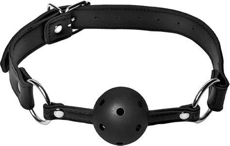 Naughty Drawer Breathable Ball Gag Faux Leather Adjustable Strap