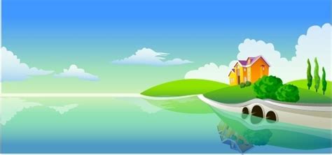 Beautiful scenery vector background0004 Free vector in Encapsulated