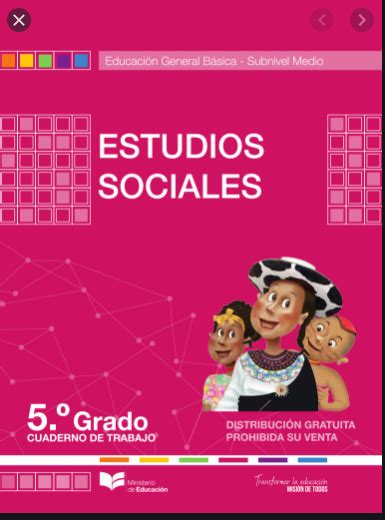 Libro Atlas 5 Grado ≫【 Cuaderno De Trabajo De Estudios Sociales 5