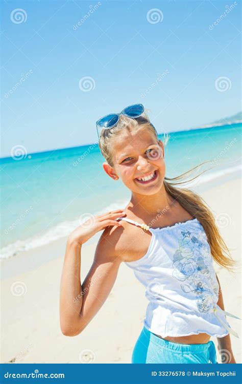 Cute Girl On The Beach Royalty Free Stock Photos Image