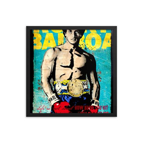 Rocky Balboa Poster Rocky Framed Poster Signed Rocky Movie Etsy