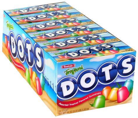 Tropical Dots Gumdrops Candy 225 Oz Box 24ct Box • Candy Mini Packs