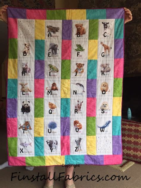 Great prices on every style, from alphabet fabric to fabric with quotes. Finstall fabrics alphabet quilt made with Elizabeth Studios Alphabet ...