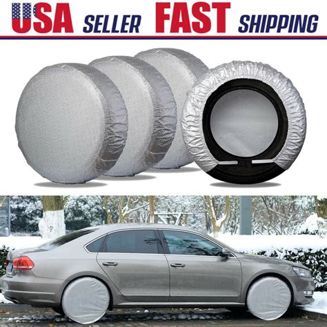 25 27 Waterproof Aluminum Film Wheel Covers Sun Protector Auto Tire