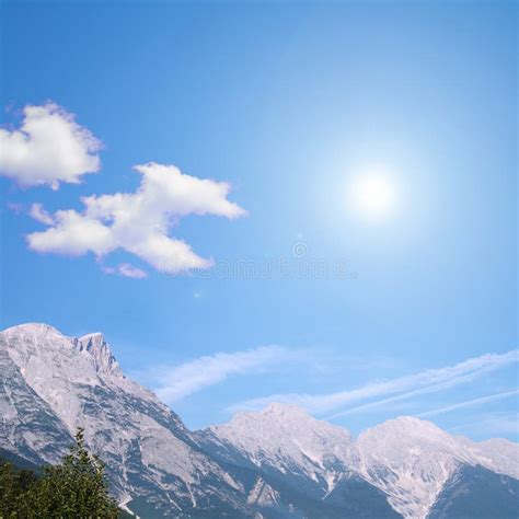 White Clouds And Blue Sky In The Mountain Country Stock Photo Image