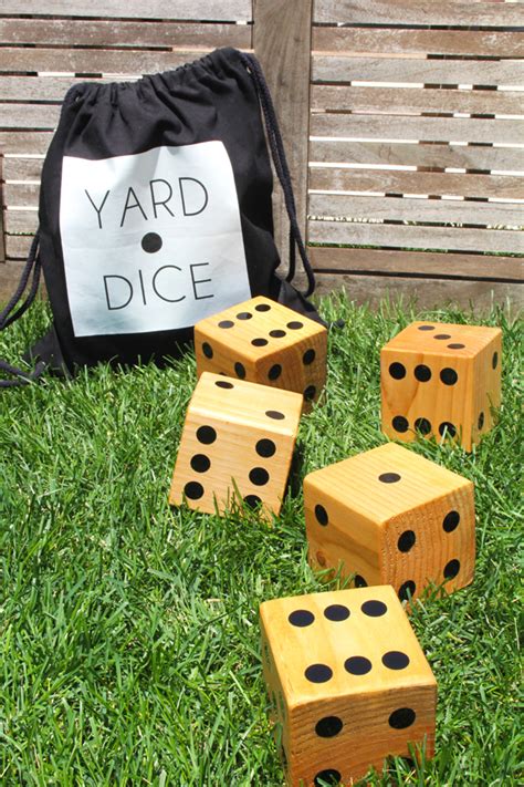 How To Make Your Own Wooden Yard Dice For Less Blue I Style