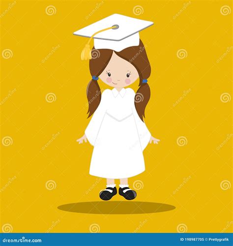 Graduation Girls Standing 01 2 Stock Vector Illustration Of Standing Cartoon 198987705