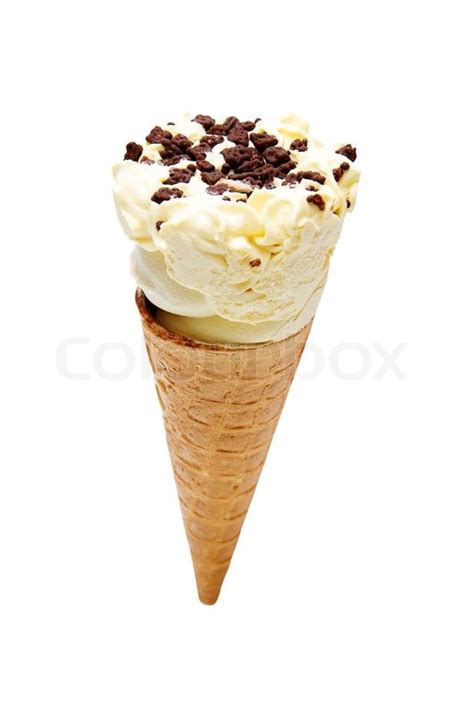 Ice Cream Cone With A Scoop Of Stock Image Colourbox