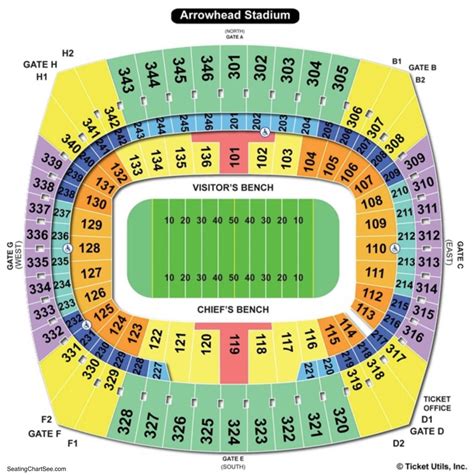 Arrowhead Stadium Seating Chart Seating Charts And Tickets
