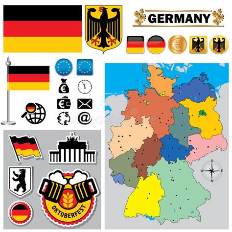 Niemcy Mapa Ilustracji Ilustracja Złożonej Z Mapa Niemcy 45547166