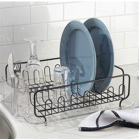Stainless steel dish drying rack counter top holder drainer tableware stand. Rebrilliant Eisele Stainless Steel Countertop Dish Rack ...