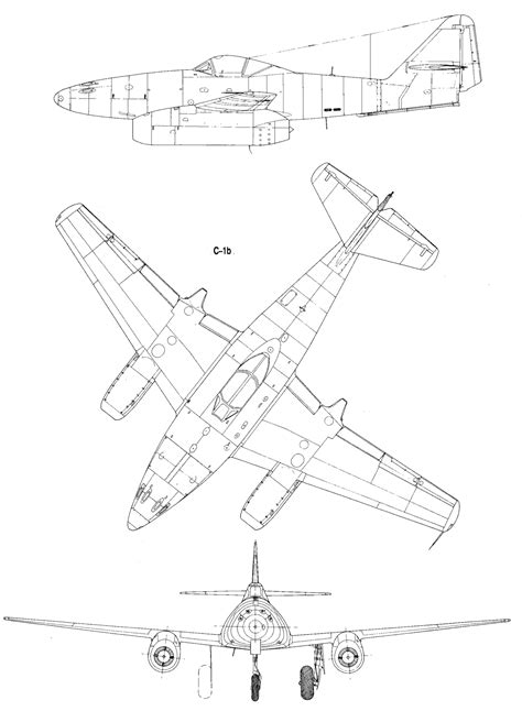 Collectibles And Art Collectibles Me 262 Factory Plans Blueprints