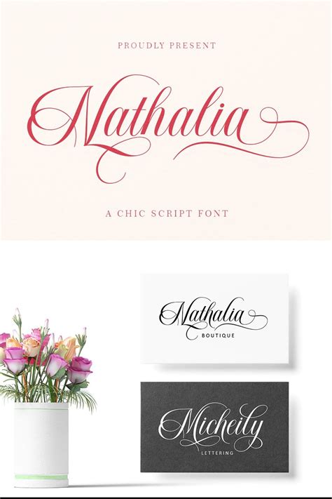 Download Nathalia Chic Script Font Free Script Fonts