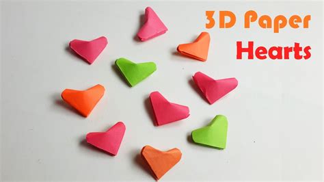 How To Make An Origami 3d Heart 3d Paper Heart Diy