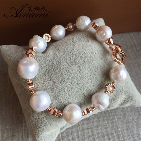 Ainami Baroque Pearl Bracelet Natural Freshwater Pearl Bracelet 8