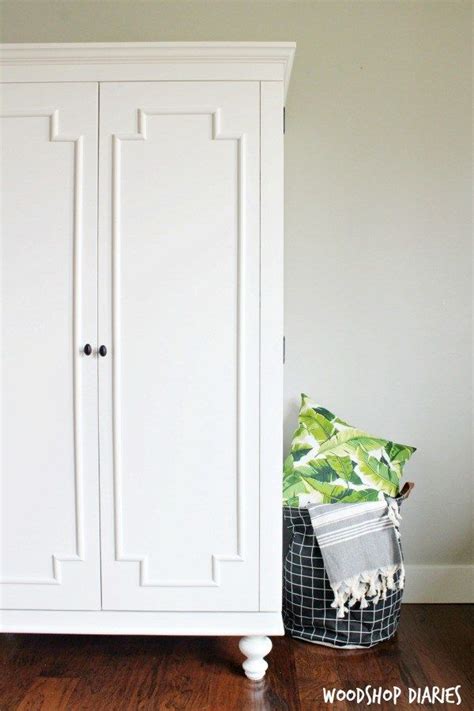 The shelves can be resized and rearranged to. How to Build a DIY Wardrobe Armoire Storage Cabinet with ...
