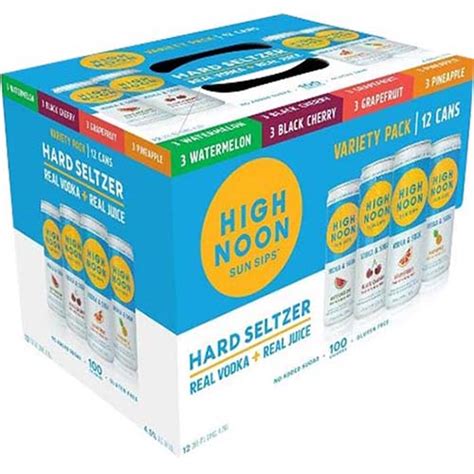 Buy High Noon Vodka Hard Seltzer Mixed Pack 12 Single Serve 355ml Cans