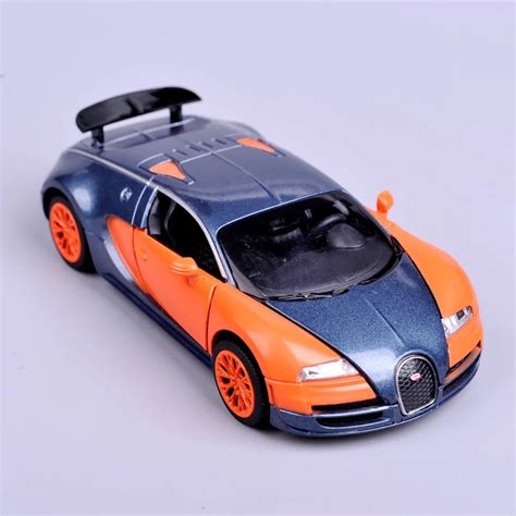 Mini Diecast 132 Scale Orange Bugatti Veyron Model Cars Brinquedos