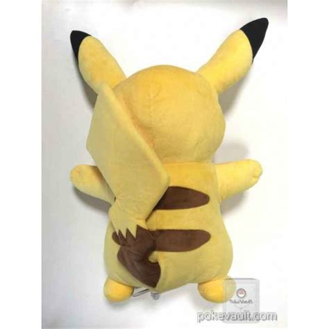Pokemon Center 2016 Pikachu Life Size Plush Toy Version 1 Mouth Open