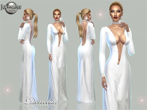 Denetia Dress Sims 4 For Her In 5 Shades Found In Tsr Category Sims 4 Female Formal Sims 4