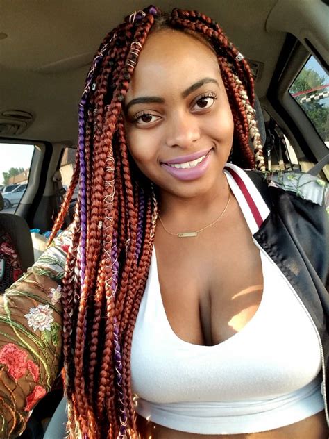 Apr 28, 2021 · twist box braids bring new texture into a classic style. Medium Box Braids #Auburn #Purple | Black natural ...