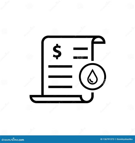Utility Bill Vector Receipt Icon Or Budget Expense Payment Pay Flat