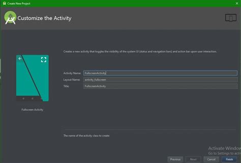 How To Use Full Screen Activity In Android Studio