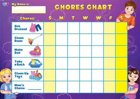 Motivate Your Kids To Help Around The House Tabtales Free Printable Chore Charts Allow You To
