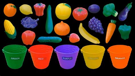 Fruit And Vegetable Colors Color Sorting The Kids Picture Show