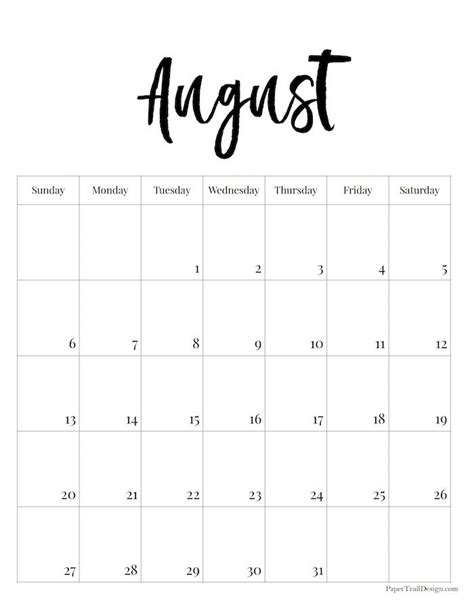 2023 Free Printable Monthly Calendar Paper Trail Design Free
