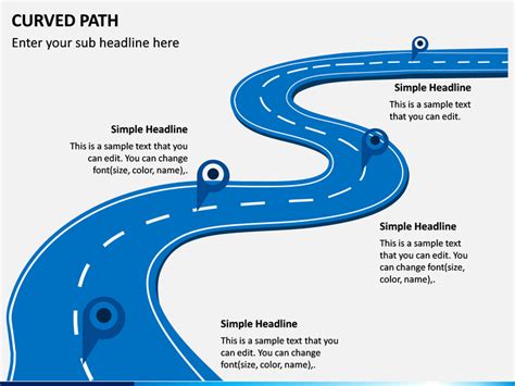 Curved Path Powerpoint Template