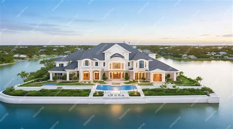 Premium AI Image | Discover Your Dream Waterfront Luxury Real Estate