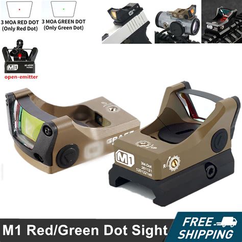 Tactical M Red Green Dot Sight MOA Reflex Sight Holographic Glock Scope TAN JOKER