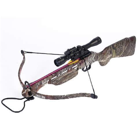 150 Lb Black Wood Camo Hunting Crossbow Bow 4x20 Scope 7 Arrows