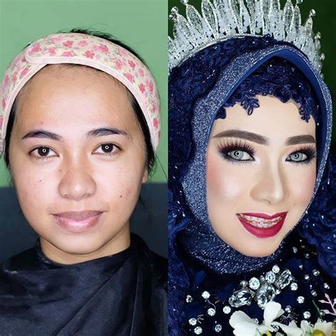 Asian Brides Before And After Wedding Makeup Pics