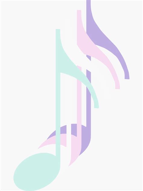 Pastel Music Notes Light Colors Sticker For Sale By 201farmer