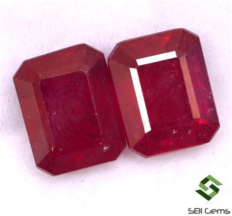 752 Cts Natural Ruby Octagon Cut 9x7 Mm Deep Red Shade Loose Gemstones
