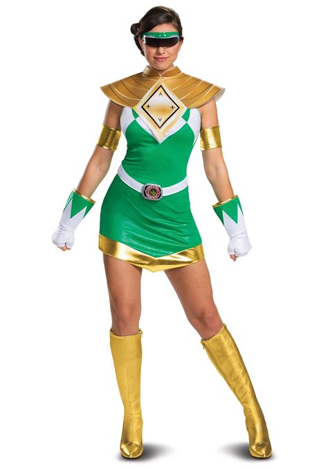 Power Rangers Women S Deluxe Green Ranger Costume