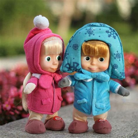 28cm Masha And Bear Figure Toys Russian Dancing Walking Talking Singing Doll Birthday T Masha