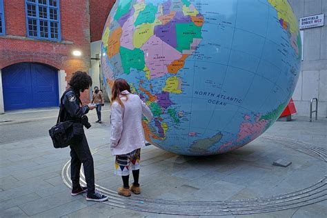 In Photos The Giant Upside Down Globe In Holborn London