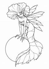 Fairy Coloring Tale Printable Fairies Colouring Adult Fantasy Adults sketch template