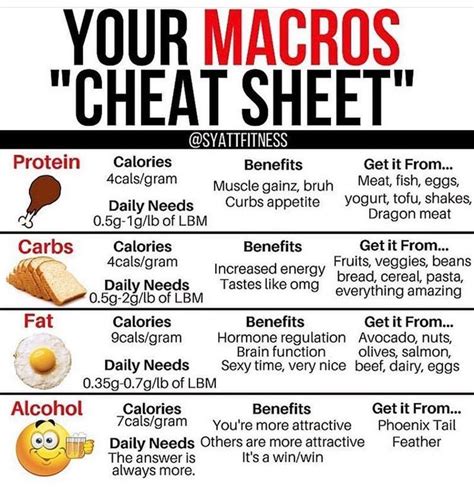 What We Have Here Is Your Macro Cheat Sheet It Covers The Essentials