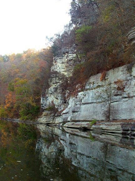 The kentucky river palisades are a series of steep, scenic gorges and limestone outcroppings that stretch for approximately 100 mi, along th. A November Evening At The Kentucky River / Palisades