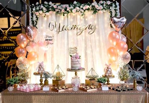 Kara's Party Ideas Elegant 21st Birthday Party | Kara's Party Ideas