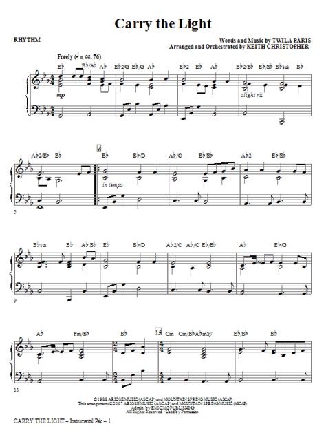 Everything under the this is a song about seeing things from a distance, recognizing the many problems in the world, and being unable to synth album review: Carry The Light - Rhythm | Sheet Music Direct