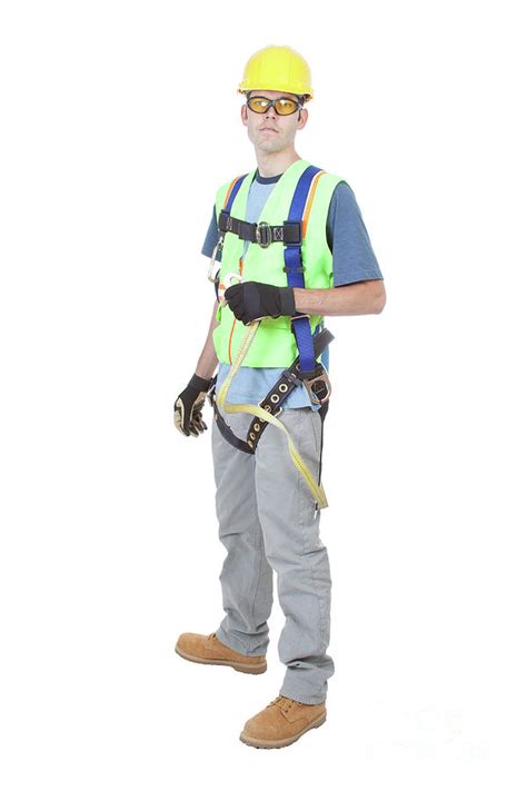 Man Wearing Safety Climbing Harness Photograph By Diana Jo Marmont Pixels