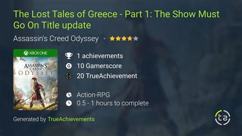 The Lost Tales Of Greece Part 1 The Show Must Go On Achievements In