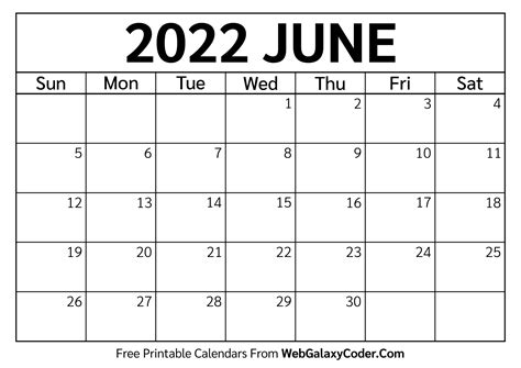 New Free Printable June 2022 Calendar With Holidays Photos Posmoo