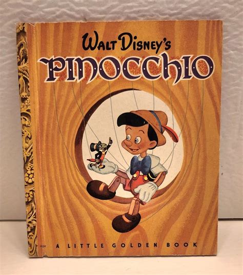 Vintage Little Golden Childrens Book Walt Disneys Pinocchio 1948