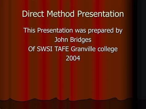 Ppt Direct Method Presentation Powerpoint Presentation Free Download